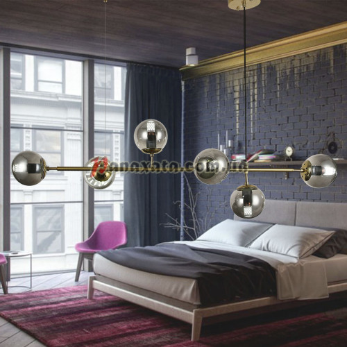 Люстра подвесная Loft Pole 3046-6 бронза