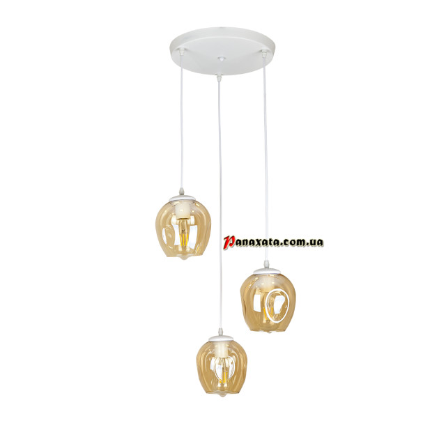 Люстра подвесная 756PR0231F-3 WH+BR (300)