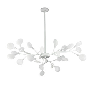 Люстра стельова з пелюстками 918LP447-27 WH+WH