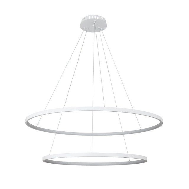 Люстра подвесная на два кольца 7529832-2A WHITE LED (600+800)
