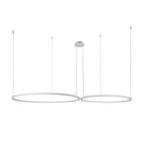 Люстра подвесная на два кольца 7529832-2B WHITE LED (800+1000)