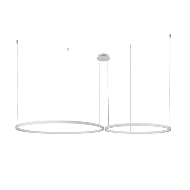 Люстра подвесная на два кольца 7529832-2B WHITE LED (800+1000)