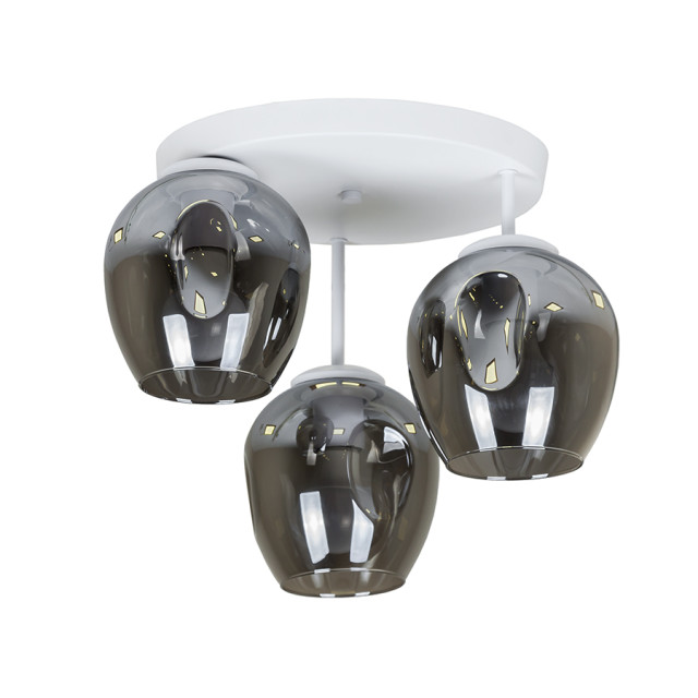 Люстра стельова 756HPR0231F-3 WH+BK (300)