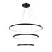 Люстра светодиодная на три черных кольца 7529832-3A BLACK LED (400+600+800)