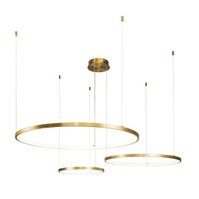 Люстра світлодіодна на три бронзових кільця 7529832-3B BRONZE LED (400+600+800)