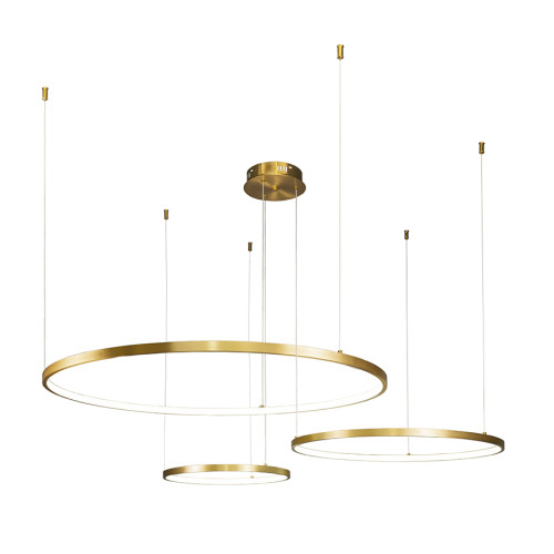 Люстра світлодіодна на три бронзових кільця 7529832-3B BRONZE LED (400+600+800)