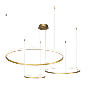 Люстра світлодіодна на три бронзових кільця 7529833-3B BRONZE LED (400+600+800)