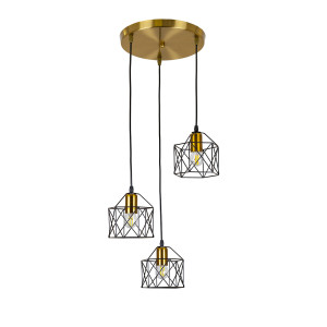Люстра підвісна Loft 756PR101F-3 BRZ+BK (300)