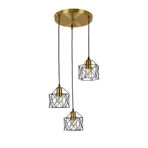 Люстра підвісна Loft 756PR101F-3 BRZ+BK (300)