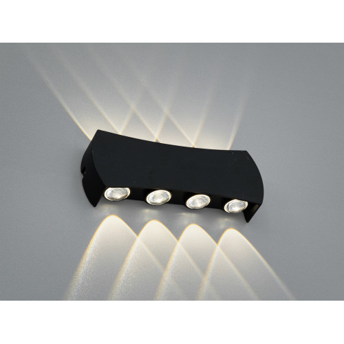 Архітектурне фасадне бра чорне 8W LED на 8 променів IP67 DFB-8622-8BK