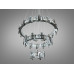 Хрустальная каскадная люстра 3 кольца хром LED 70W с пультом