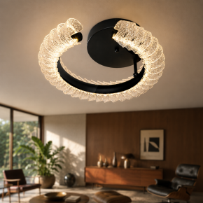 Потолочная LED люстра черная 38W с пультом DI 2509/400BK