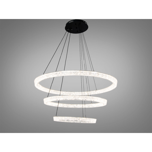 Люстра подвесная на 3 кольца черная 125 Вт DI 1712/800+600+400ABK фото Люстра подвесная на 3 кольца черная 125 Вт DI 1712/800+600+400ABK