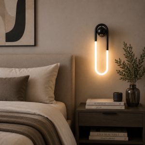 Настінний світлодіодний світильник чорний 20W LED бра 450мм 786AM6039 BK