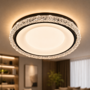 Стельова LED люстра чорна 56W 480мм 7871087 BK