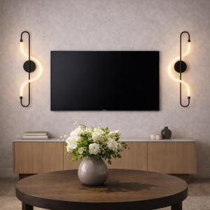 LED бра 786AM3103 (640) BK — чорний настінний світильник 640 мм, 20W, 3 режими світла