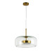 Підвісний світильник 909XL158-1 LED (330) AB+CL, скляний плафон, 9W, 3 режими світла