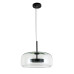 Підвісний світильник 909XL158-1 LED (330) BK+CL, скляний плафон, 9W, 3 режими світла