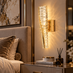 Хрустальное LED бра золото 40 см 16W три режима света 799LW8869 (400) FGD