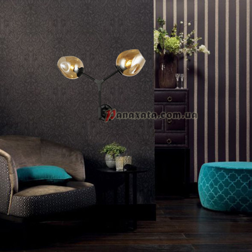 Бра настінна Loft Molecule 0231-2 Bk