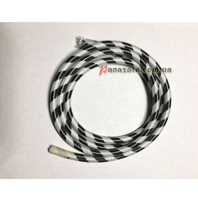 Провод текстильный зигзаг АМР 2x0,75 black+white