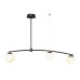 Подвесная люстра на 3 плафона Levistella 7529827-3 BK+WH
