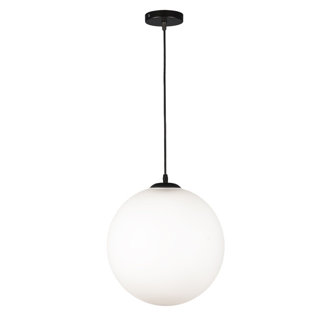 Підвісний світильник 756glass300F-1 BK+WH
