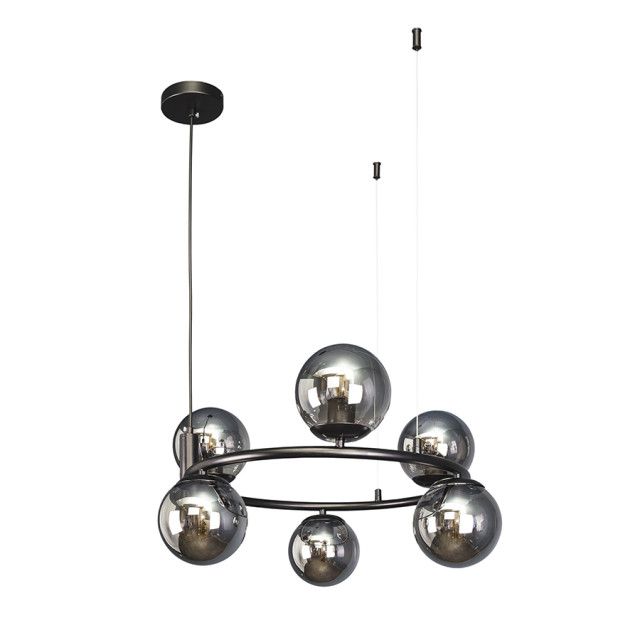 Люстра подвесная с шариками Levistella 7521011-6 BK+BK