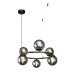 Люстра подвесная с шариками Levistella 7521011-6 BK+BK
