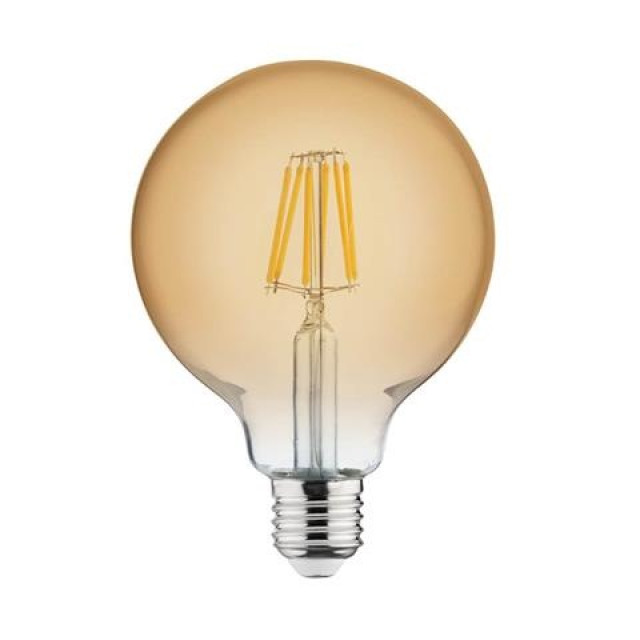 Лампа вінтажна світлодіодна (ретро) "RUSTIC GLOBE-6" 6W Filament led 2200К E27 фото Лампа вінтажна світлодіодна (ретро) "RUSTIC GLOBE-6" 6W Filament led 2200К E27