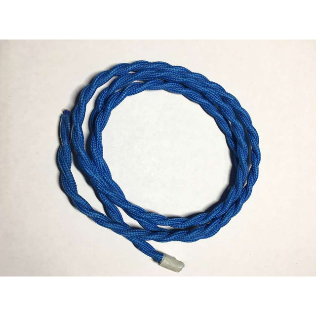 AMP кабель текстильний звитий 2x0.75 blue фото AMP кабель текстильний звитий 2x0.75 blue