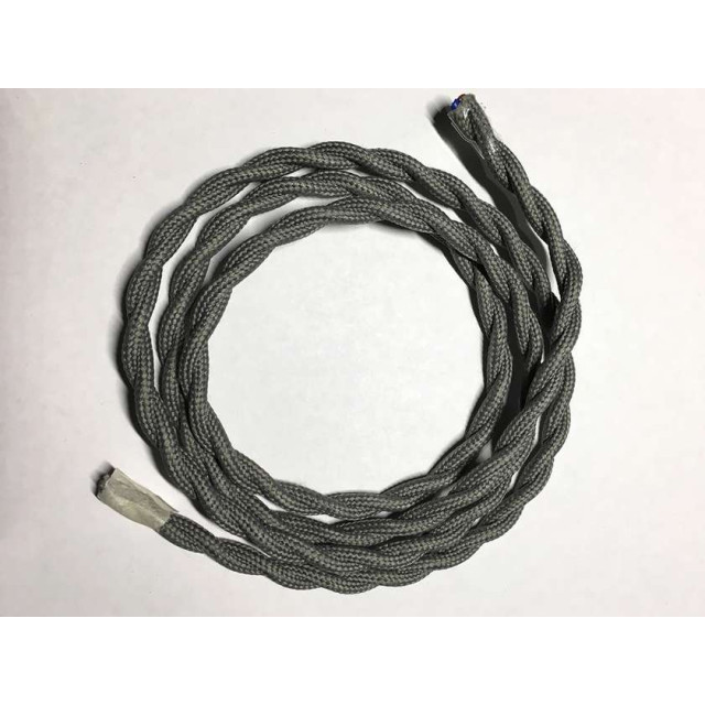 AMP кабель текстильний звитий 2x0.75 gray фото AMP кабель текстильний звитий 2x0.75 gray