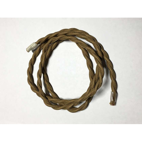 AMP кабель текстильний звитий 2x0.75 khaki