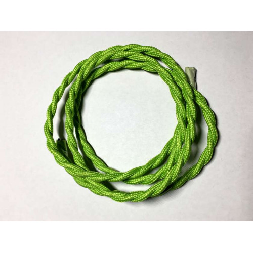 AMP кабель текстильний звитий 2x0.75 light green