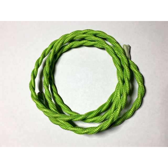 AMP кабель текстильний звитий 2x0.75 light green фото AMP кабель текстильний звитий 2x0.75 light green