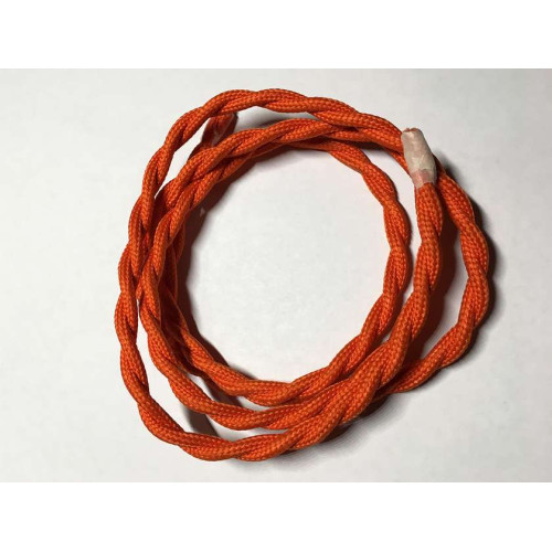 AMP кабель текстильний звитий 2x0.75 orange
