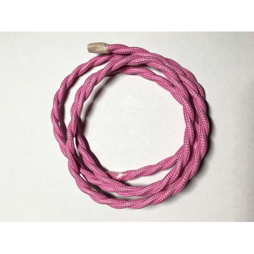 AMP кабель текстильний звитий 2x0.75 pink