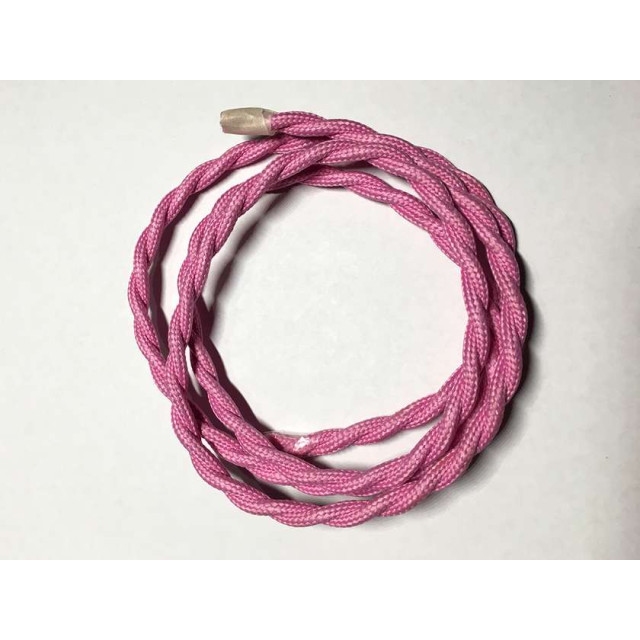 AMP кабель текстильний звитий 2x0.75 pink фото AMP кабель текстильний звитий 2x0.75 pink