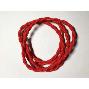 AMP кабель текстильний звитий 2x0.75 red