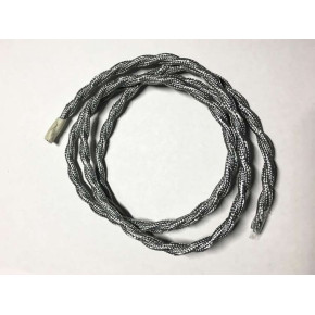 AMP кабель текстильний звитий 2x0.75 silver