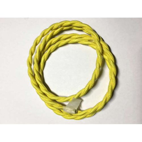 AMP кабель текстильний звитий 2x0.75 yellow