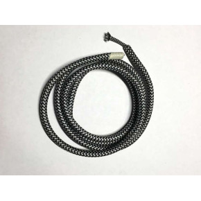 AMP кабель текстильний зигзаг 2x0.75 black+gray