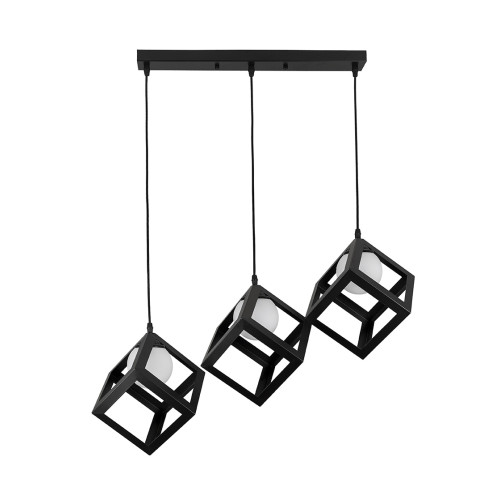 Підвісний світильник 756PR160glass-3 BK+WH (500)
