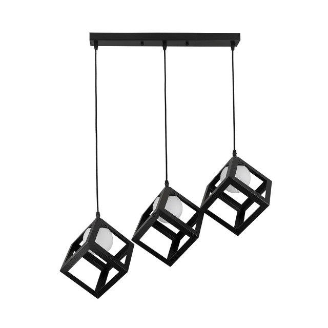 Підвісний світильник 756PR160glass-3 BK+WH (500)