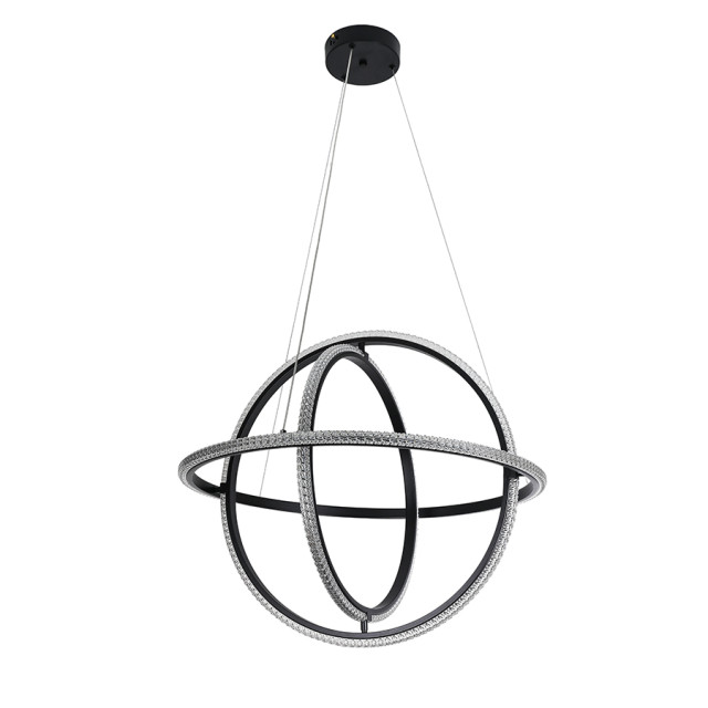 Стельова LED люстра 799L8703D-3 (600) з пультом Люстра 799L8703D-3 (600) BK