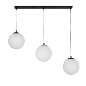 Підвісний світильник 756glass200F-3 BK+WH (700)