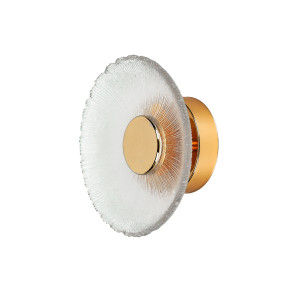 LED бра 803W6103-1LED FGD — золоте настінне бра зі скляним плафоном, 7W, 3 режими світла