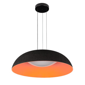 Підвісна світлодіодна люстра чорна з помаранчевим 46W 600мм LED 781PL3953 BK+ORANGE