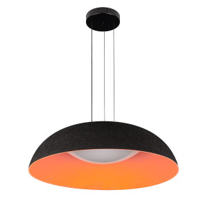 Підвісна світлодіодна люстра чорна з помаранчевим 46W 600мм LED 781PL3953 BK+ORANGE