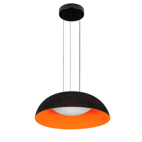Підвісна світлодіодна люстра чорна з помаранчевим 24W 410мм LED 781PL3953 BK+ORANGE